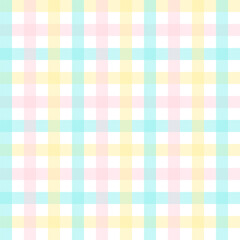 Wall Mural - Pastel gingham seamless pattern.Colorful checkered tartan plaid repeat pattern.Geometric vector background wallpaper