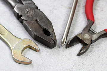 A set of tools for finishing and repairing premises