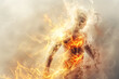 © NatthaphonSiri - Abstract Man on Fire,  Burning Passion, Spiritual Energy.