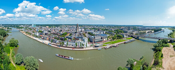 Sticker - Aerial panorama from the city Arnhem in the Netherlands