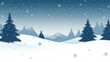© addymawy - Snowy Landscape with Pine Trees and Mountains