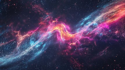 Wall Mural - vibrant cosmic nebula - space artistry in vivid colors