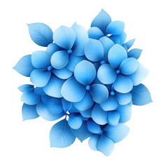 Wall Mural - A bouquet of blue flowers with green leaves