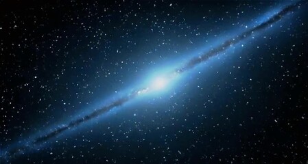 seamless loop galaxy exploration through outer space towards glowing milky way galaxy. 4k looping an