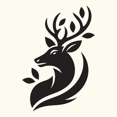 Wall Mural - Deer Animal Silhouette Vector Illustration Design