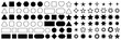 © dlyastokiv - Geometric shapes set with rounded corners, triangle square pentagon hexagon heptagon octagon, sharp and slightly rounded version, stars
