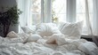 © Emin - Cozy sleep space with white bedding