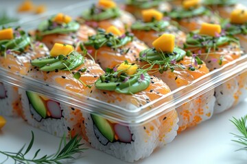 Canvas Print - sushi rolls in the box