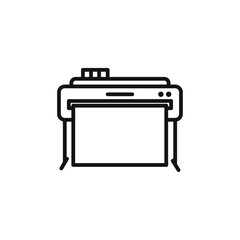 large printer icon isolated on white background