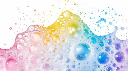 Wall Mural - colorful soap foam bubbles