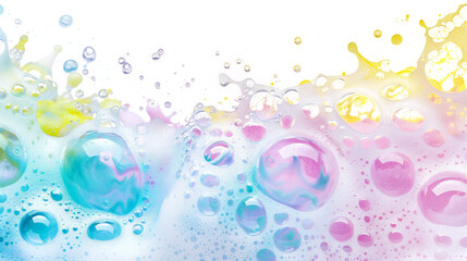 Wall Mural - colorful soap foam bubbles