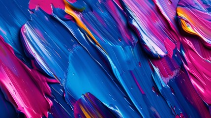 Sticker - Colorful oil paint strokes abstract art wallpaper background