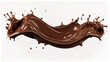 © Anomal - melted chocolate dripping splash isolated on transparent png.