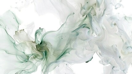 Wall Mural -  A monochromatic abstract artwork on a pure white canvas with a b&w pattern at its base