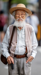 Poster - Tokyo, Japan handsome old man, old man, one-man business gentleman