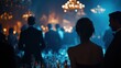 © Rattanathip - Elegant evening gala event with people dressed in formal attire, sparkling chandeliers, and a luxurious atmosphere. Ideal for celebration and refinement.