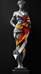 Sticker - Abstract Sculpture of a Woman in Bold Colors