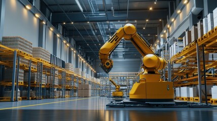 Poster - Automated Warehouse with Industrial Robots