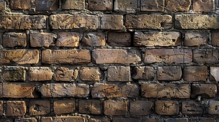 Wall Mural - Brown brick wall texture with space for text