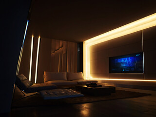 modern futuristic interior design