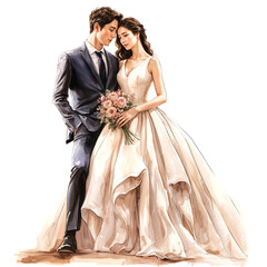 Wall Mural - bride and groom