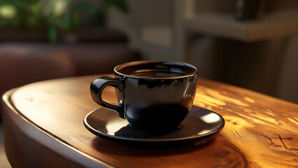 A black cofee cup