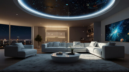 modern futuristic interior design