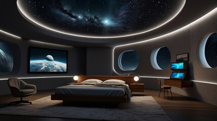 Wall Mural - modern futuristic interior design