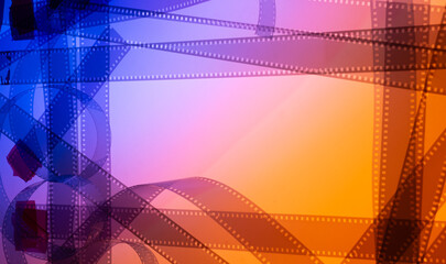 Wall Mural - abstract colorful background with film strip