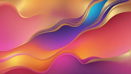 Wall Mural - Gold red coral orange yellow peach pink magenta purple blue abstract background. Color gradient, ombre