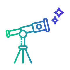 Poster - telescope Line Gradient Icon