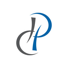 abstract dp initial logo , font logo