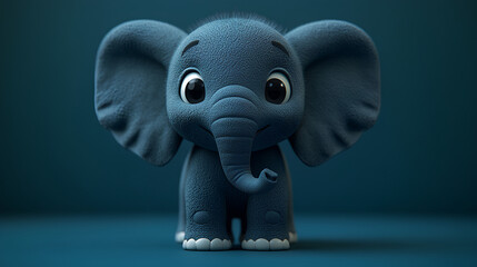 3d elephant cartoon character