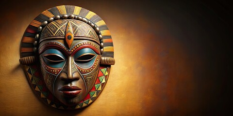 African tribal mask isolated on background, African, tribal, mask, traditional, culture, ethnic, heritage, art, carved