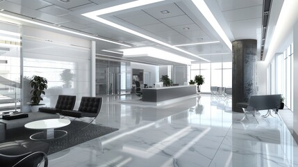 Poster - Modern Office Lobby Interior Design