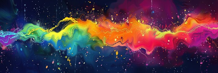 Wall Mural - Colorful abstract rainbow spectrum background