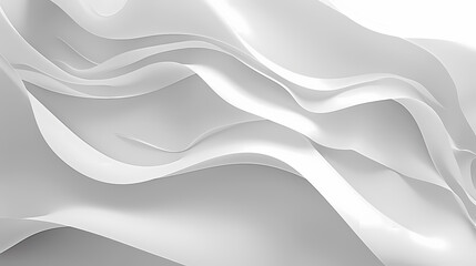 Wall Mural - Abstract white background with flowing, rippling lines, creating a soft and elegant texture. Perfect for modern, minimalist designs.