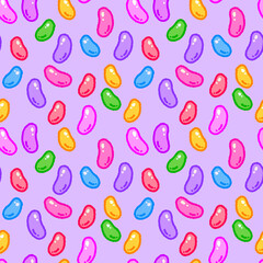 seamless pattern of jelly bean