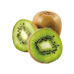 A Juicy Kiwi Fruit Isolated On A White Background