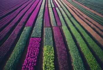 agricultural Aerial cabbage fields view drone multicolored Background Texture Food Summer Nature Spring Grass Landscape Green Vegetables Farm Agriculture Plant Environment Growth Organic Colors Ecolo