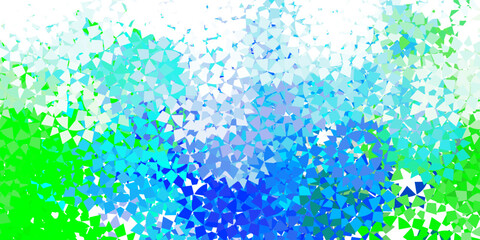 Canvas Print - Light blue vector backdrop with lines, triangles.