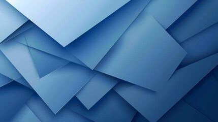 Wall Mural - Abstract background of overlapping blue squares, creating a modern and minimalist design. The depth and shadows add dimension and texture.