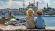 © ihalilyp - Two kids tourists dream sightseeing of istanbul