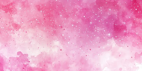 Wall Mural - Pink Watercolor Galaxy Background