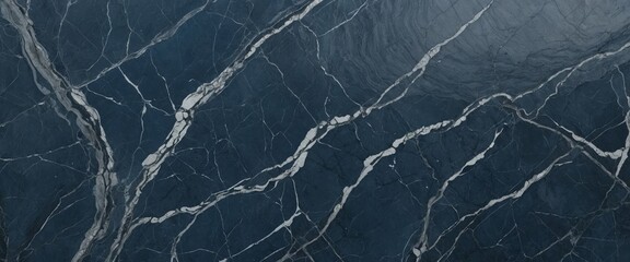 stone marble background with gray veins in blue color.