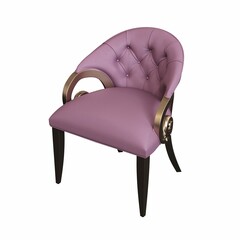 armchair isolated on white background, comfortable furniture for home interior, 3D illustration, cg render