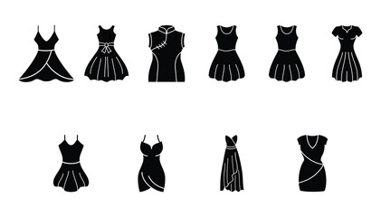 Woman Dress Black fill Icon