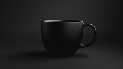 Sticker - Black Mug on Dark Background