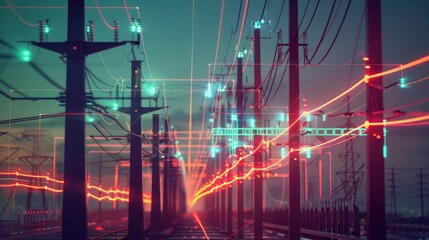 Power distribution image explaining energy flow and distribution