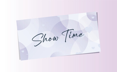 Wall Mural - Show time with creative font design.